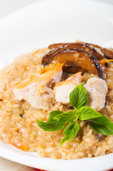 chicken mushroom risotto