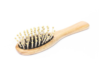 hairbrush with lost hair