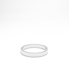 isolated silver or platinum ring