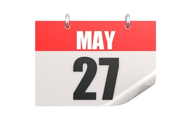 Calendar May 27  US Memorial day