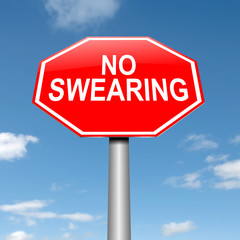 No swearing sign.