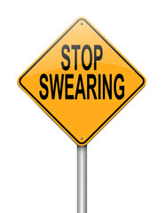 No swearing sign. - obrazy, fototapety, plakaty