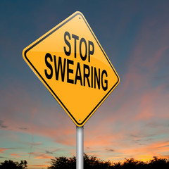 No swearing sign.