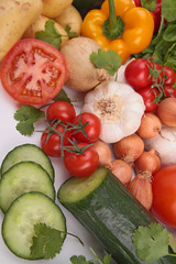 close up on vegetables