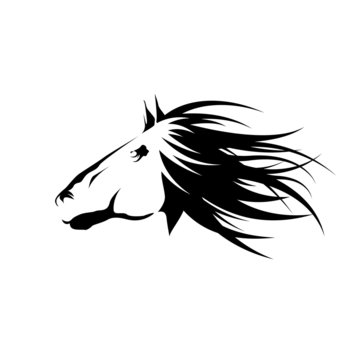 Vector logo horse