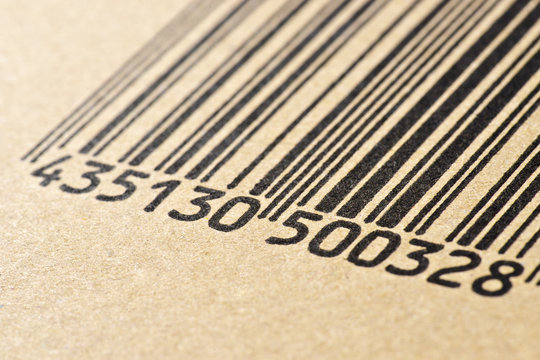 Barcode Printed On A Cardboard Box, Making Macro