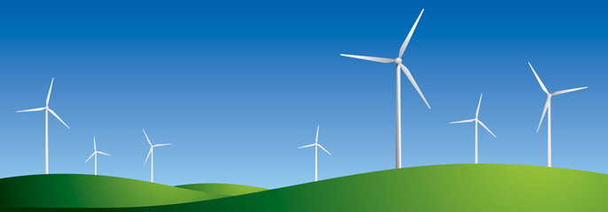 Wind farm, wind turbines © Ievgen Melamud