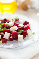 light salad of beets and feta
