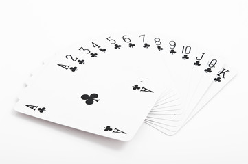 Obraz premium la scala di carte da giochi di fiori