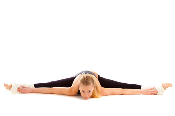 Fototapeta na wymiar yoga, odizolowany, na białym tle