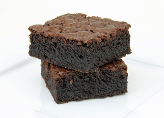 Fototapeta na wymiar Brownies Schokoladekuchen