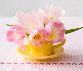 Fototapeta na wymiar różowe tulipany