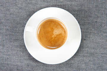 tazzina di caffè dall'alto