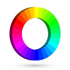 3D RGB color wheel with separate colors