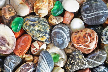 Sea pebble background