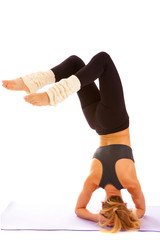 yoga,  isolated, on  white