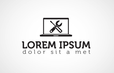 Computer company logo template