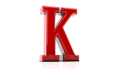 3d rendering of the letter K