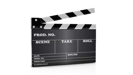Fototapeta premium 3d cinema clapboard
