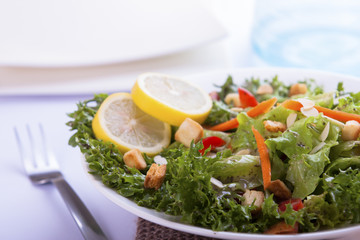 Salad with French dressing