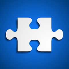 Obraz premium Puzzle button