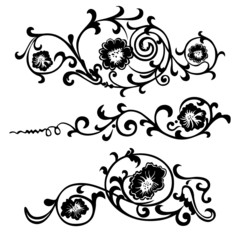 elements for design flowers and ornaments floral