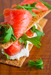 Smoked Salmon Canapes with Cream Cheese