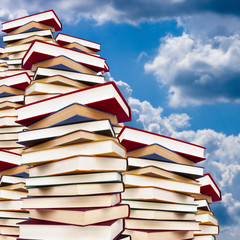 libros apilados