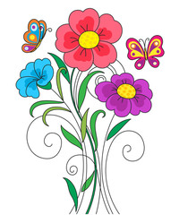 Kidstyle flower illustration