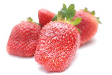 Beautiful strawberries isolated on white