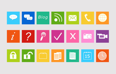 Set de iconos de colores para la Web