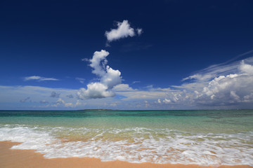 南国の美しいビーチと紺碧の空