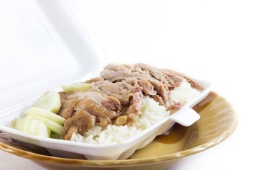 stewed pork leg on rice