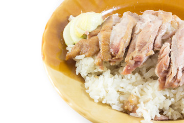 stewed pork leg on rice