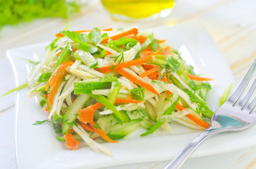 fresh salad with vegetable