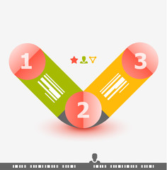 Numbered banner design template