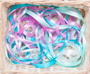 multicolored gift ribbons