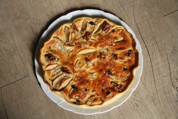 tarte aux pommes et noix