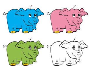 Cute cartoon elephant