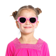 Studio portrait of cute little girl