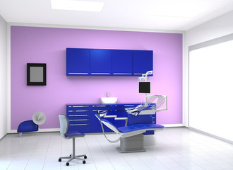 dental office in vivid cool tone