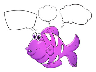 A purple fish with empty callouts