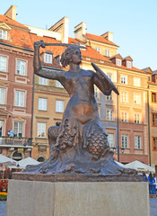 Sire monument in Old City Square in Warsaw - obrazy, fototapety, plakaty