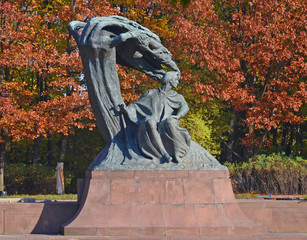Frederic Chopin Monument in Warsaw, Poland - obrazy, fototapety, plakaty