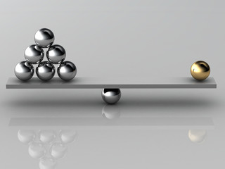 disbalance (high resolution 3D image)