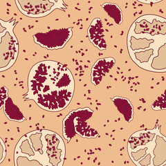 Pomegranate seamless pattern