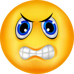 Angry emoricon cartoon