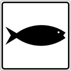 Schild weiß - Aquarium