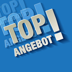 Fototapeta premium TOP ANGEBOT BLAU diagonal Ecke