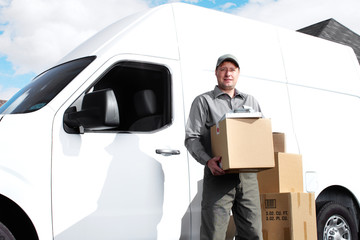 Delivery postal service man.